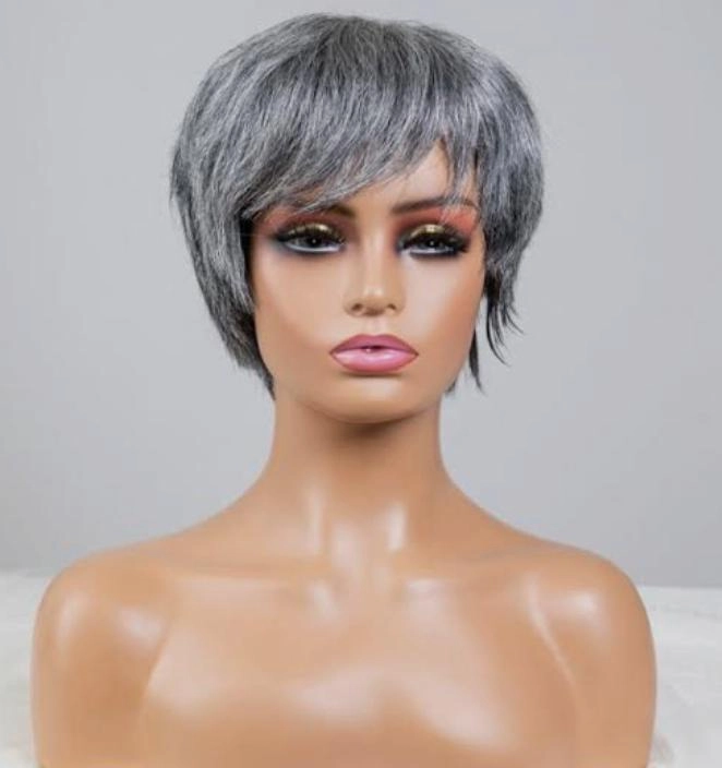 Human hair pixie wigs